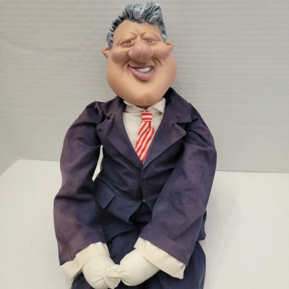 1993 Tradewinds Ent. President Bill Clinton Long Plush Doll Shelf Sitter Display - Picture 1 of 14